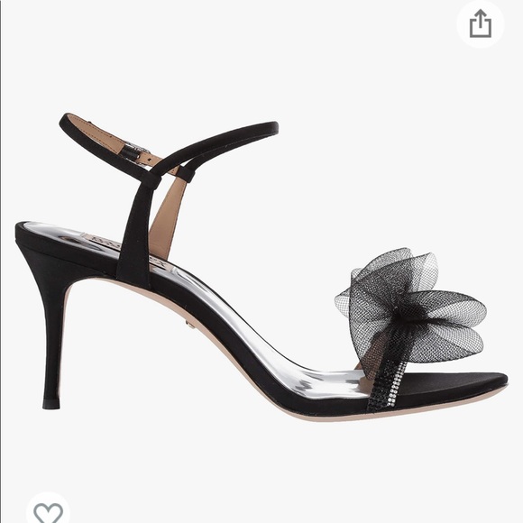 ✨ NWT Badgley Mischka Janie Bow Embellished Evening Heel in Black Satin - Picture 16 of 16